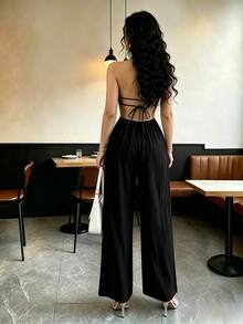 Women Jumpsuits - Black - View 2