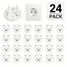 24pcs Baby Outlet Covers, Child Safety European Standard Socket Plug Protectors, Anti-Electric Shock Outlet Covers, Suitable For Children And Toddlers - Multicolor - View 1