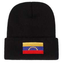 1pc National Flag Color Block Embroidered Brimless Knit Beanie, Casual Versatile Autumn/Winter Outdoor Sports Skiing Cold Weather Hat - Multicolor - View 3