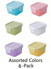 1/2/3/4/5/6/9pcs Mini Food Storage Containers, Transparent Mini Containers With Lids, Sealed Food Storage Boxes, Kitchen Lunch Boxes And Refrigerator Sealed Containers, Multi-Functional Seasoning Boxes, Kitchen Supplies And School Supplies, Back To School Essentials - Multicolor - View 9