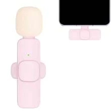 Wireless Lavalier Microphone Suitable For IPhone, Mini Portable Recording Interview Podcast Live Video Microphone, Built-In Noise Cancellation, Plug And Play Wireless Clip-On Microphone For Content Creation (50mAh Rechargeable Battery) - Pink - View 17