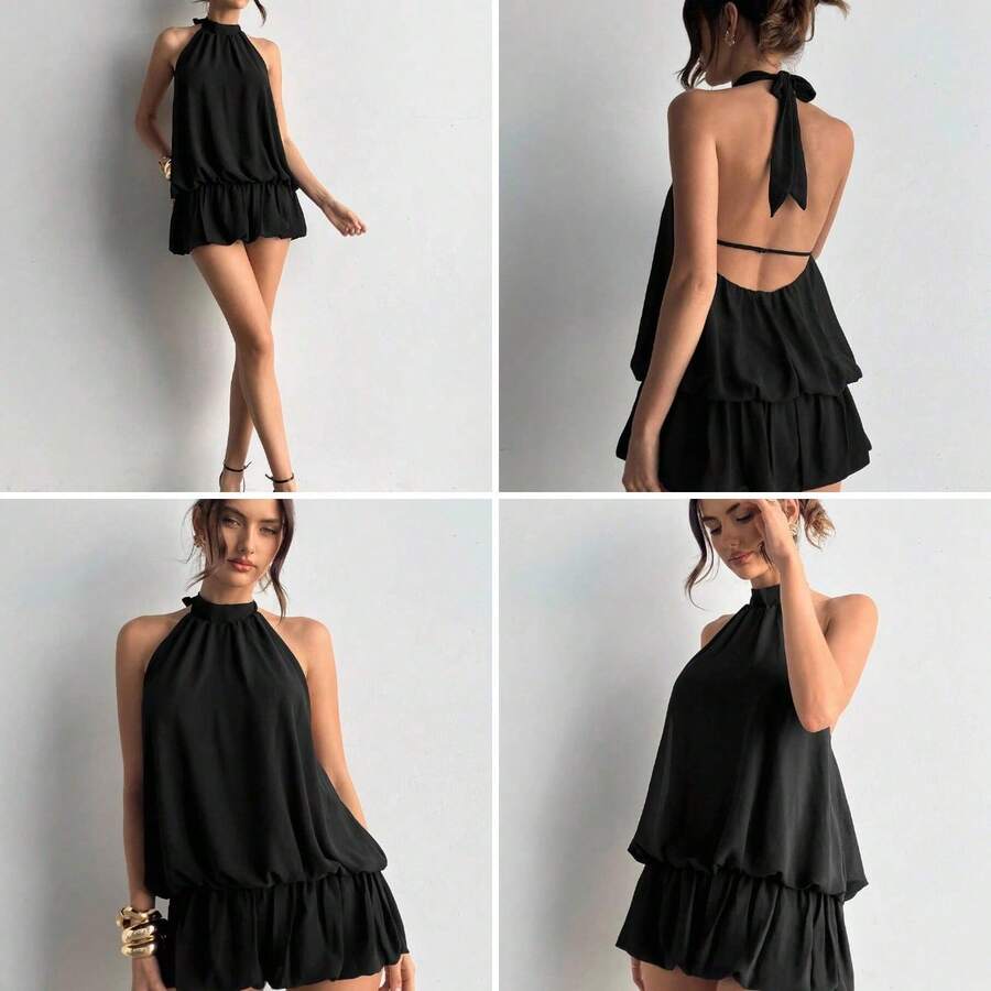 Women Two-Piece Outfits - Black - View 1