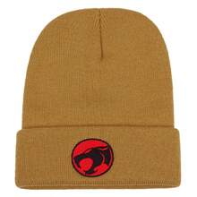 1pc Cartoon Patch Embroidery Knit Beanie Hat, Autumn/Winter Outdoor Sports Events Cold Weather Casual Versatile Brimless Cap - Multicolor - View 5