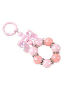 Bowknot Beaded Wrist Strap Bag Charm, Sweet Style Keychain, Creative Bag Decoration, Gift For Best Friends And Sisters, Party Prize - 2905 - View 10