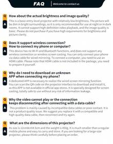 AOC Mini Portable Projector, USB Connection, Native 720P LCD, Supports 1080P Video, Built-In Speaker, Compatible With IOS, Android, Windows, And PS4, Compact Home Theater Projector, Ideal For Movies, Gaming, And Outdoor Use, HDMI Cable Not Included - White - View 8