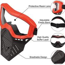 1pc, Soft Dart Protective Face Mask, Tactical Game Battle Mask, Lightweight Face Protection Gear, Outdoor Team Play Costume Accessory, Party Game Equipment - Multicolor - View 2