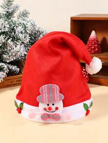 1pc Christmas Hair Accessory Santa Claus Hat Cartoon Kids Hat Christmas Gift Kids Cartoon Hat - Multicolor - View 6