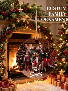 Personalized Photo Christmas Ornament - Customizable Photo Christmas Ornament, Customizable Photo Christmas Ornament, Text Christmas Tree Decoration, Christmas Decoration, Christmas Gift, Pet, Friend, Birthday Gift Customizable - Multicolor - View 3
