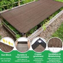 Brown UV Protection Sun Shade Sail, Rectangular Sun Canopy, Outdoor Sun Shade Fabric, UV Protection, Multi-Season UV Protection, Portable Rectangular Sun Shade Fabric, Suitable For RV Extension Area, Picnic, Carport, Plants, Garden, Balcony And Porch Roof, Also Suitable For Outdoor Patio, Pool, Garden, Yard, Lawn And Carport - Multicolor - View 5