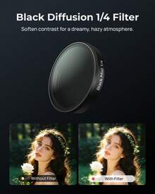 TELESIN Filter Set (Includes CPL, VND 8-32, 1/4 Soft Filter And 10x Macro Lens), Waterproof Aluminum Alloy Frame Design, Specifically Designed For OSMO NANO Camera. - View 5