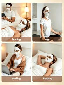 7-Color Facial And Neck Light Therapy Device, Home LED Light Therapy Equipment, Red Light Therapy, Suitable For All Skin Types, Facial Skincare Tool, Wireless Charging, 900mAh Lithium Battery (White Facial And Neck Integrated) - Multicolor - View 9