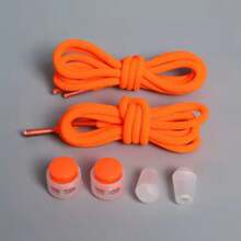 QKC 1 Pair Colorful Spring Lock Shoelaces, No-Tie, No-Buckle Innovative Design - Round Rope Design, Highly Elastic, Vibrant Colors, Suitable For All Ages And Genders, With Buckle - Multicolor - View 7