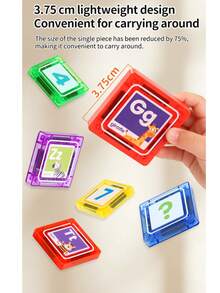 44Pcs Number And Letter Magnetic Tile Toy For Kid,Magnetic Learn Math Brain Game Toy For Child,Size 3.75cm Mini Magnet Building Block Toy Set - Multicolor - View 8