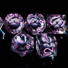 7pcs Rotating Resin Eyeball Dice, Suitable For Role-Playing Games, MTG Tabletop Games, Role-Playing Dice Games, Christmas, Halloween, Thanksgiving, Birthday Party Offer - Multicolor - View 8