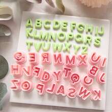 Wavy Edge Vintage Letter Polymer Clay Cutter, Rounded Bold Uppercase Letter Shape Clay Cutter, DIY Handmade Earring Pendant Brooch Making Tool, Compatible With Polymer Clay, 3D Printed, Clean Cut, Handmade Jewelry Floral DIY Craft Accessories - Letter - View 8