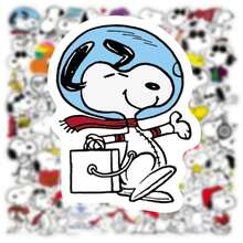 1 Set/50pcs Snoopy Graffiti Dog Stickers, Waterproof Stickers, Suitable For Water Bottles, Luggage, Laptops, Handbags, Perfect Small Gift For Fans, Family And Friends - Multicolor - View 3