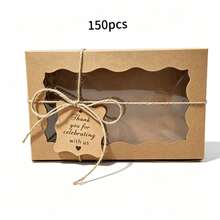 150pcs (50 Kotak + 50 Label + 50 Tali Rami) Set Kotak Kemasan Permen, Kue, Cokelat, dan Tali Rami untuk Pesta Liburan, Cocok untuk Pernikahan, Ulang Tahun, Hari Ibu, Wisuda, Pesta, dan Kemasan Hadiah Kecil. Dapat Menampung Permen, Kue, Cokelat, Bahan Kue, Donat, Kue Tart Telur, Aksesoris Kecil, Kosmetik, dan Hadiah Kecil Lainnya. - View 8