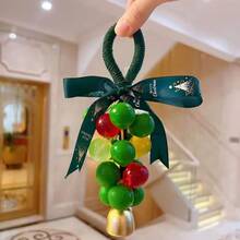 Christmas Grape-Shaped Handmade Soap Mold Set And Consumables Refill Pack, Includes Plastic Round Ball Mold, Gold Bells And Green Rope, Soap Making Tool Kit, Reusable Soap Mold, Soap Making Materials, Soap Mold, Soap Making Accessories, Small Soap Mold, Suitable For Making Soap, Candles And Resin Crafts - Mold + Rope + Bell - View 2