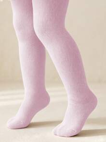 4 Pairs Solid Color Baby Infant Tights, Versatile Minimalist Style All-Match Tights For Baby Girls - Multicolor - View 6
