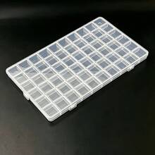 60‑Grid Premium Clear Plastic Lidded Storage Box, Heavy‑Duty Multi‑Compartment Desktop Organizer With Secure Snap Closure, Versatile Rectangular Container For Jewelry, Beads, Hardware, Craft Supplies & Small Office Accessories - A - View 12