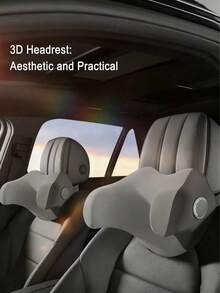 1pc Universal Car Headrest Neck Pillow, Comfortable Business Style Memory Foam Pillow, All-Season Use - A - View 11