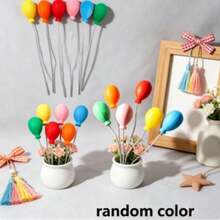 30/20/10 /Pcs Hiasan Bola Pelangi Mini, Stik Dekoratif Bola Bulat Aneka Warna, Hiasan Genggam Warna Acak untuk Kerajinan DIY & Tata Letak Pesta, untuk Kerajinan Tangan, Dekorasi Meja & Properti Foto - Beraneka warna - View 4