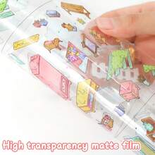 New Large Upgraded 3D Scene Stickers, Miniature House Landscape Stickers, Adult Planner Stickers, DIY Craft Stickers, Suitable For Halloween, Easter, Christmas - Multicolor - View 6