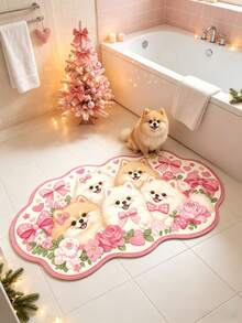 1 buah Keset Lantai Motif 5 Anak Anjing, Keset Kamar Mandi, Karpet Kamar Mandi, Keset Pintu, Karpet Kecil, Karpet, Keset Lantai, Dekorasi Rumah, Karpet Area, Keset Luar Ruangan, Dekorasi Rumah, Karpet Area, Karpet Kamar Tidur, Karpet yang Dapat Dicuci - MultiWarna - View 2