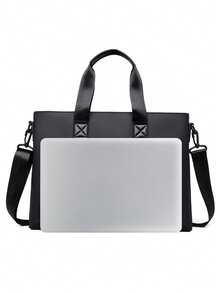 Men's Business Laptop Bag 14 Inch Laptop Case Large Capacity Briefcase Commuter Office Travel Crossbody Shoulder Bag Student Storage Computer Bag - A - View 6