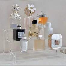 1pc Acrylic Display Stand 3-Tier Perfume Storage Display Rack And Multi-Functional Cupcake Stand, Figure Display Stand, Party Dessert Stand, For Decoration And Storage - Transparent - View 2