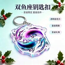 Exquisite 12 Zodiac Acrylic Keychains, Multiple Zodiac Styles Available! High-Transparency Acrylic Material, Vibrant And Delicate Pattern Colors, Smoothly Polished Edges. Paired With Sturdy Metal Key Ring, Resistant To Fading And Breaking. Can Be Hung On Keys, Backpacks, Perfect As Daily Accessories, Also Suitable As Christmas Zodiac Theme Gifts For Friends And Family - one-size - View 8