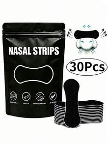 150/120/90/60/30/2pcs Nasal Strips, Suitable For Daily Use And Sleep, These Nasal Dilator Strips Support Nasal Passages, Make Airflow Smoother, Breathing More Comfortable, Lightweight And Firm, Easy To Apply, Suitable For Home, Travel And Work - Black - View 14