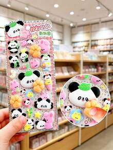 3D Puffy Panda Stickers Cute Waterproof Decals For Kids Handmade Reward Scrapbook Phone Tablet Decor - Multicolor - View 12