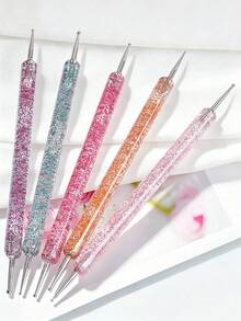 5/3/1pc Nail Art Dotting Tool Dual-End Dotting Pen Set - Multicolor - View 1