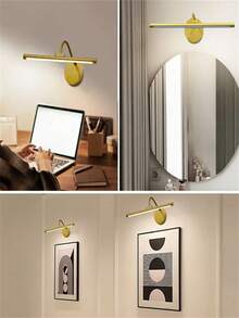 Rechargeable Indoor Wall Lamp, Painting Light With Remote Control, 3 Color Temperatures And Dimming Options, Wireless Picture Light, Adjustable Brightness And Timer Art Lamp,Makeup Mirror Light,Suitable For Bedroom Reading,Office Desk Display 1800mAh - Three-color Light - View 12