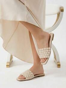 Women Flat Sandals - White - View 2