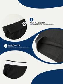 Norcotton 1pc Men's Boxer Briefs, Soft Cotton Fabric, Casual Boxer Shorts, Classic Style - Black - View 5