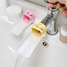 2pcs Convenient U-Shaped Faucet Extender, Basket-Style Design Easily Fits Sink Faucet, Rabbit-Shaped Splash-Proof Faucet Extender For Hand Washing - Multicolor - View 1
