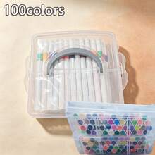 Set 100 Warna Spidol Akrilik Ujung Keras, Warna Cerah, Halus, Cepat Kering, Serbaguna untuk Melukis, Dapat Dilapisi, Cocok untuk Anak-anak, Siswa Sekolah Dasar, Siswa Seni, Melukis, Membuat Jurnal DIY, Desain Anime, Mewarnai, Mencoret-coret, Membuat Garis Kreatif, Hadiah Liburan - MultiWarna - View 6
