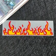 Flame Motorcycle Stickers, Waterproof Vinyl Decals, Suitable For Bicycles, Cars, Helmets, Fuel Tanks - Multicolor - View 10
