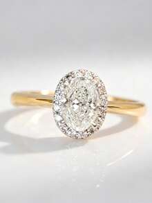 1pc Exquisite Cubic Zirconia Ring For Women, Wedding Engagement Party Jewelry, Valentine's Day Gift - 4# - View 1