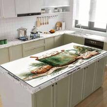 1pc Christmas Series Watercolor Hot Cocoa & Gingerbread Man Pattern Coffee Bar Mat, Drainage Mat, Coffee Machine Soft Bottom Diatomaceous Earth Drainage Mat, Soft Rubber Drainage Mat, Super Absorbent Wear-Resistant Dish Drying Mat, For Countertop Restaurant Kitchen Table Mat, Patio Dining Table Decor, Home Kitchen Supplies, Countertop Decor Mat - Multicolor - View 15