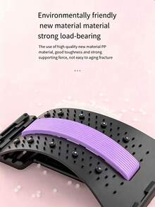 1pc Upgraded Large Size Lumbar Stretcher, Waist Massage & Relief Device, Cervical And Back Support Back Opener, Fitness Waist Support For Home & Office, Relieve Waist Soreness - Multicolor - View 2