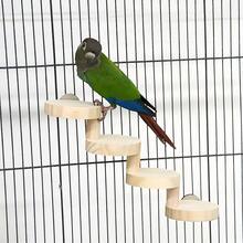 Hamster Parrot Step-By-Step Climbing Ladder Toy, Wooden Stairs, Round Wooden Ladder, Cage Decoration, Bird Cage Accessories, Parrot Toy, Multiple Sizes Available - Multiple Styles - View 1