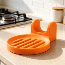 1pc Kitchen Utensil Rest, Round Drainable Spoon Holder With Dual Curved Ear Support, Collects Excess Soup Liquid, Countertop Cookware Organizer For Home Cooking, Ideal Housewarming Gift - Multicolor - View 11