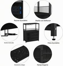 Freestanding Wine Racks & Cabinets - Black - View 2