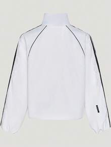 Adidas Women's DCE LACE JKT Woven Hoodless Jacket LE7041 - Black and White - View 2