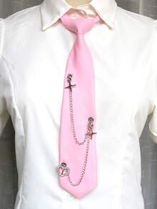 1pc Women's Tie, Suitable For Shirts, Casual, Street, College Style, Daily, Party - Multicolor - View 3