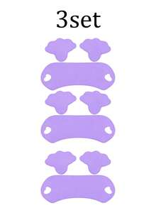 10/5/3/1 Set Purple Apple Cheek Ear-Hook Face Band Set, Cheek Fit Band, Sleep Wear Face Mask, Sleep Face Band Breathable Comfortable Design, Lightweight Portable Face Band, Face Support Band Suitable For Daily Facial Use, Daily Skincare Pairing Use, - Multicolor - View 7