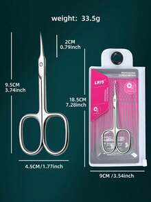 Professional Cuticle Scissors - High Precision Nail Trimmer For Dry Skin And Nails, Ergonomic Non-Slip Handle, Suitable For Eyebrow And Eyelash Grooming, Home And Salon Use - Multicolor - View 9